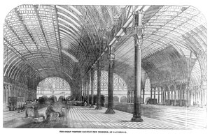 1854年在伦敦帕丁顿的大西部铁路新总站 作者 英语学校